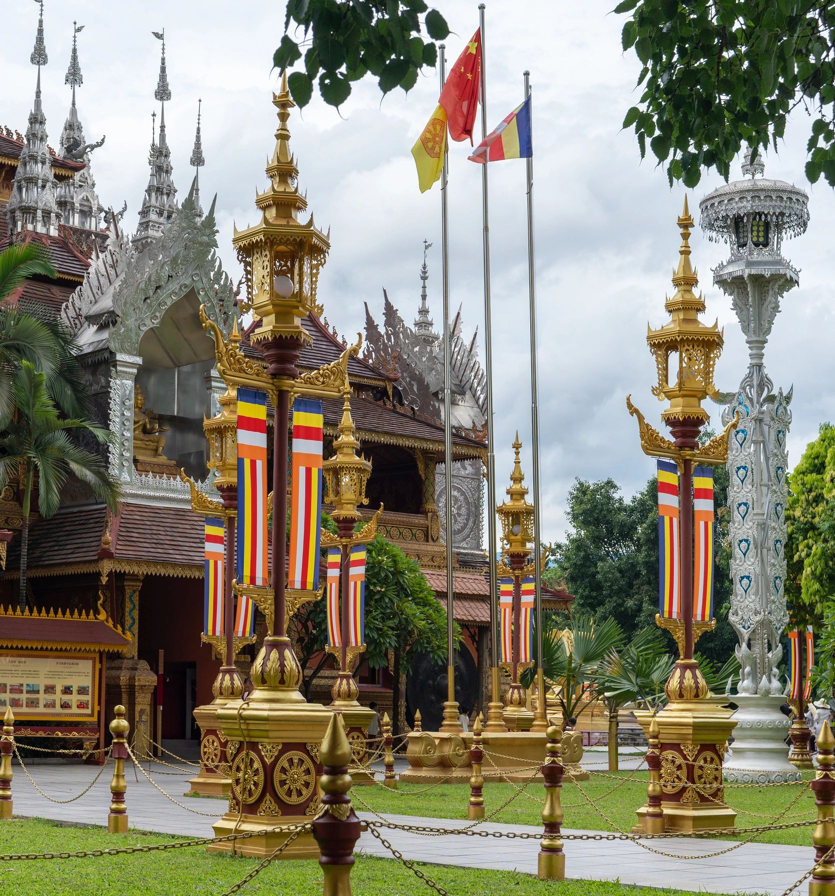 Ornate Buddhist temple exterior in Thailand